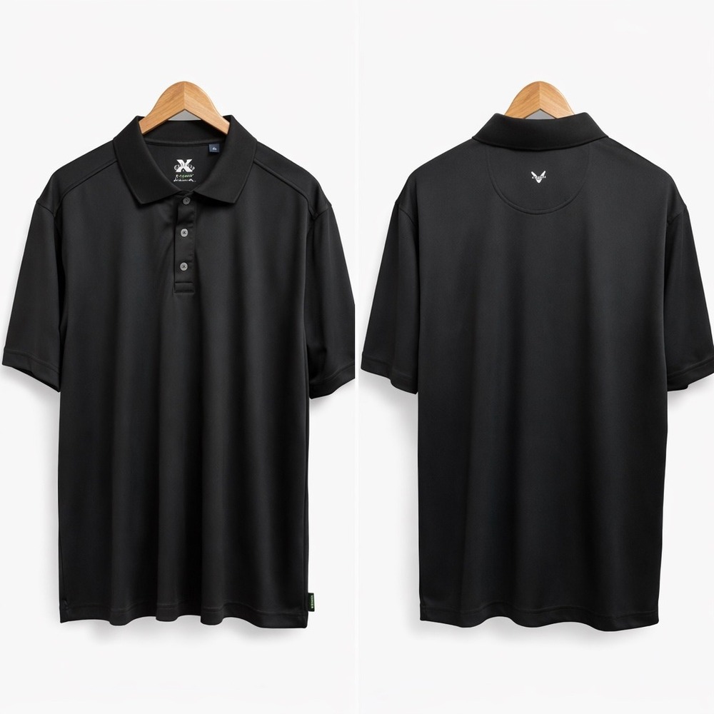 Callaway X Series Mens Golf Polo Shirt Black Short Sleeve Performance XL